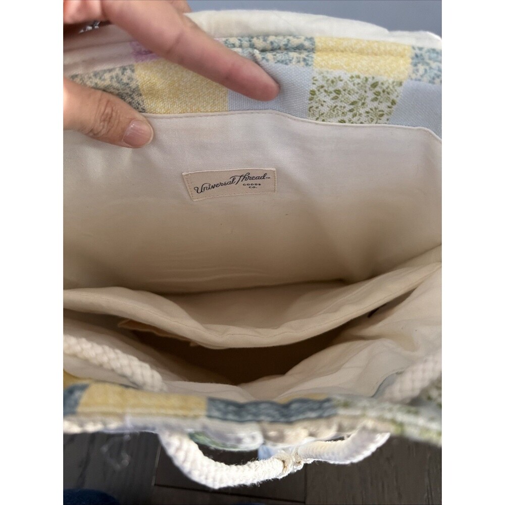 Universal Thread Goods Quilted Patchwork Backpack Cottage core Drawstring - Picture 5 of 13